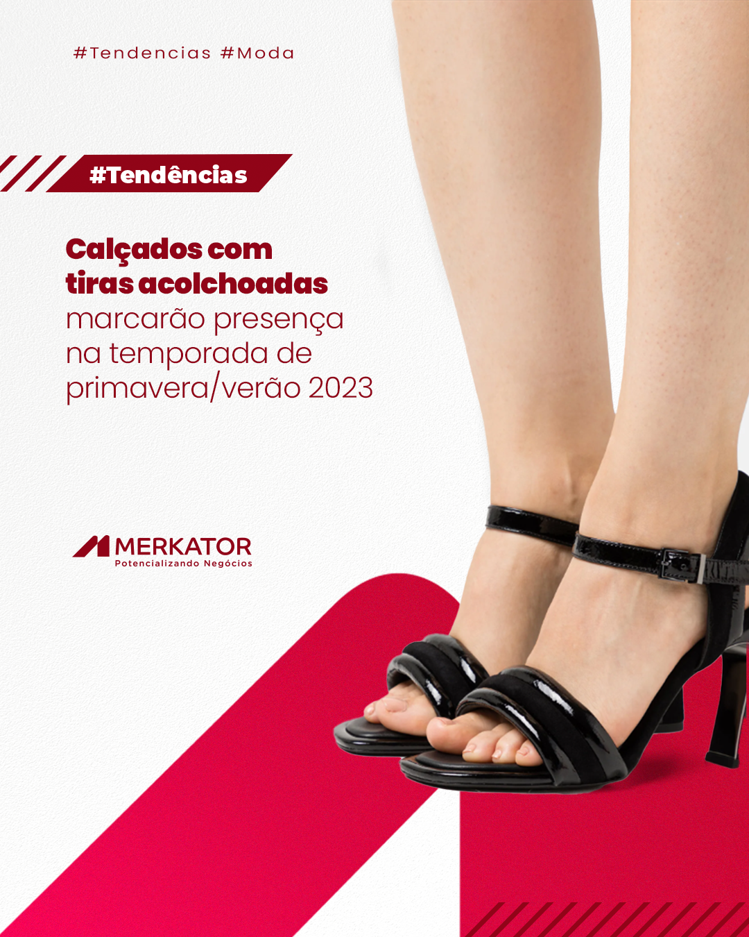 Calçados com tiras acolchoadas